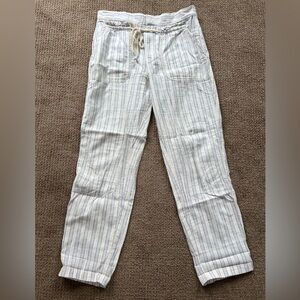 Anthropologie Pants with Blue Stripe